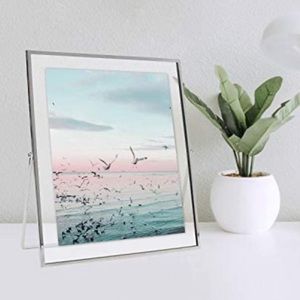 Silver Floating Glass Picture Frame 8 x 10